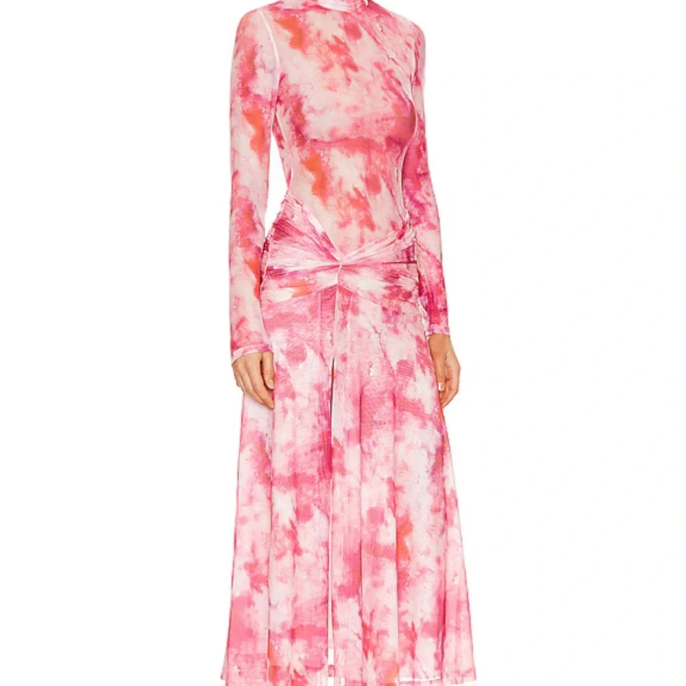 Bardot Lea Midi Dress in Pink Tie Dye Small NWOT - Picture 3 of 8
